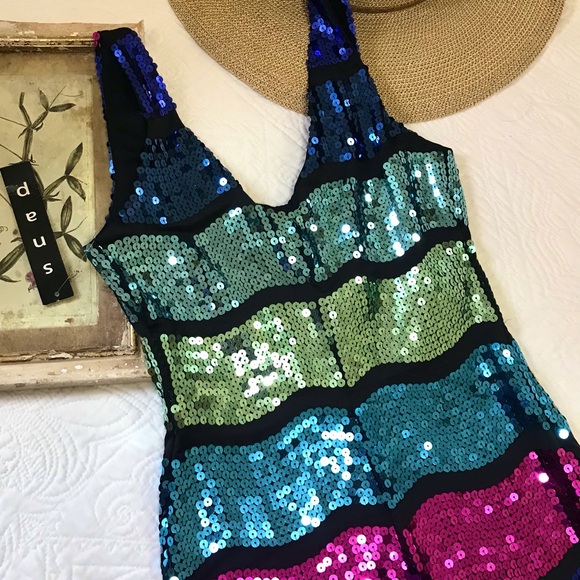 NWT Snap Vibrant Sequin Cocktail Dress - Picture 10 of 16